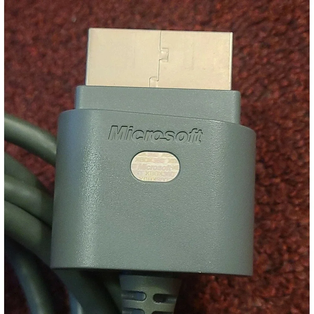 Microsoft Xbox 360 Composite AV Cable RCA Video Audio OEM Gray X810973-001